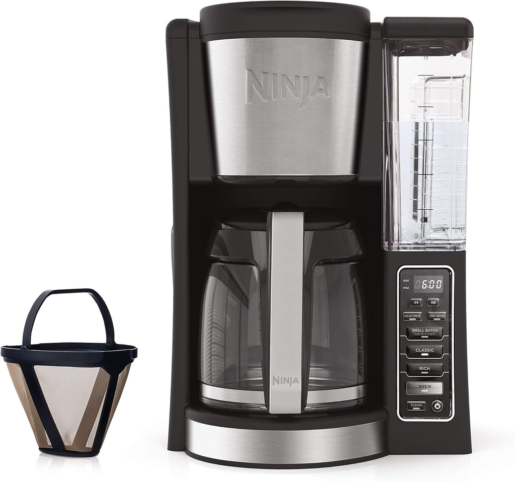 12-cup Glass Carafe Black Stainless Steel Programmable Brewer T3251