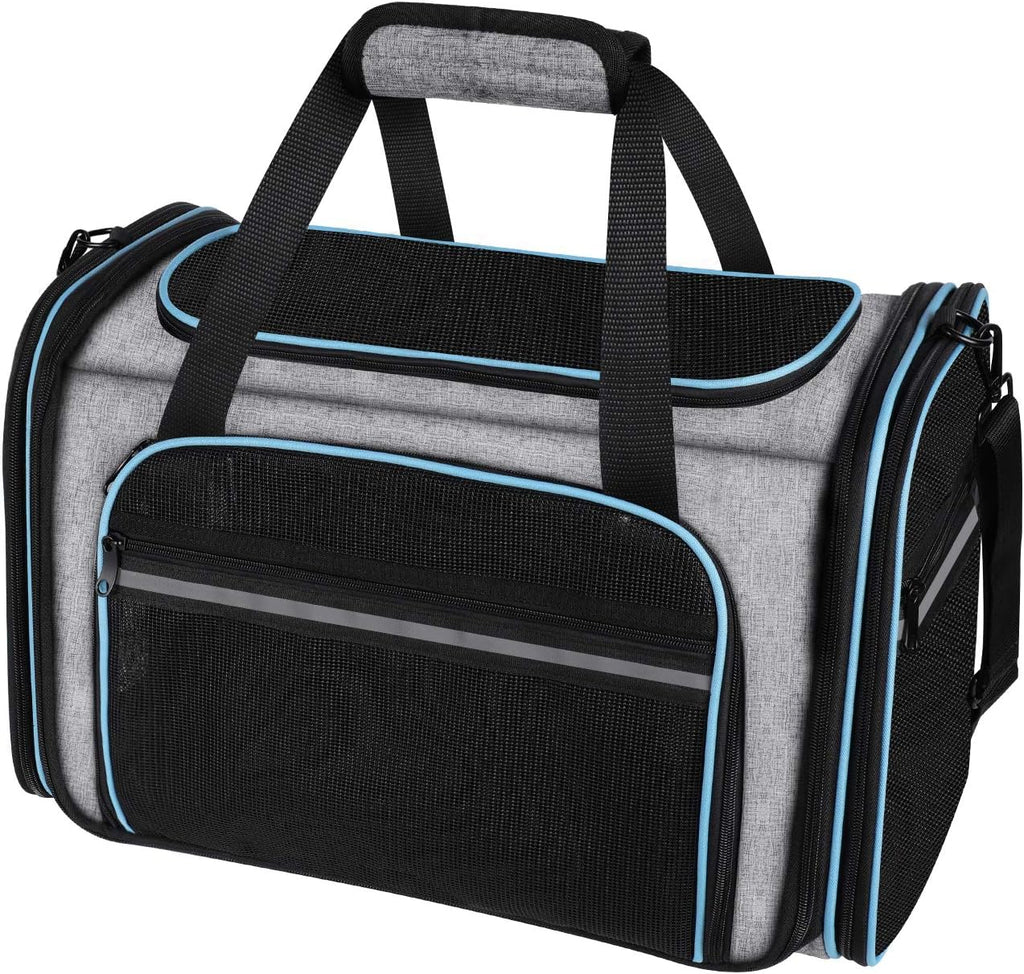 Large Soft-Sided Collapsible Pet Travel Carrier with 5 Doors G657