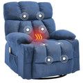 Grey Massage Rocker Recliner Chair with Heat and Vibration K4008