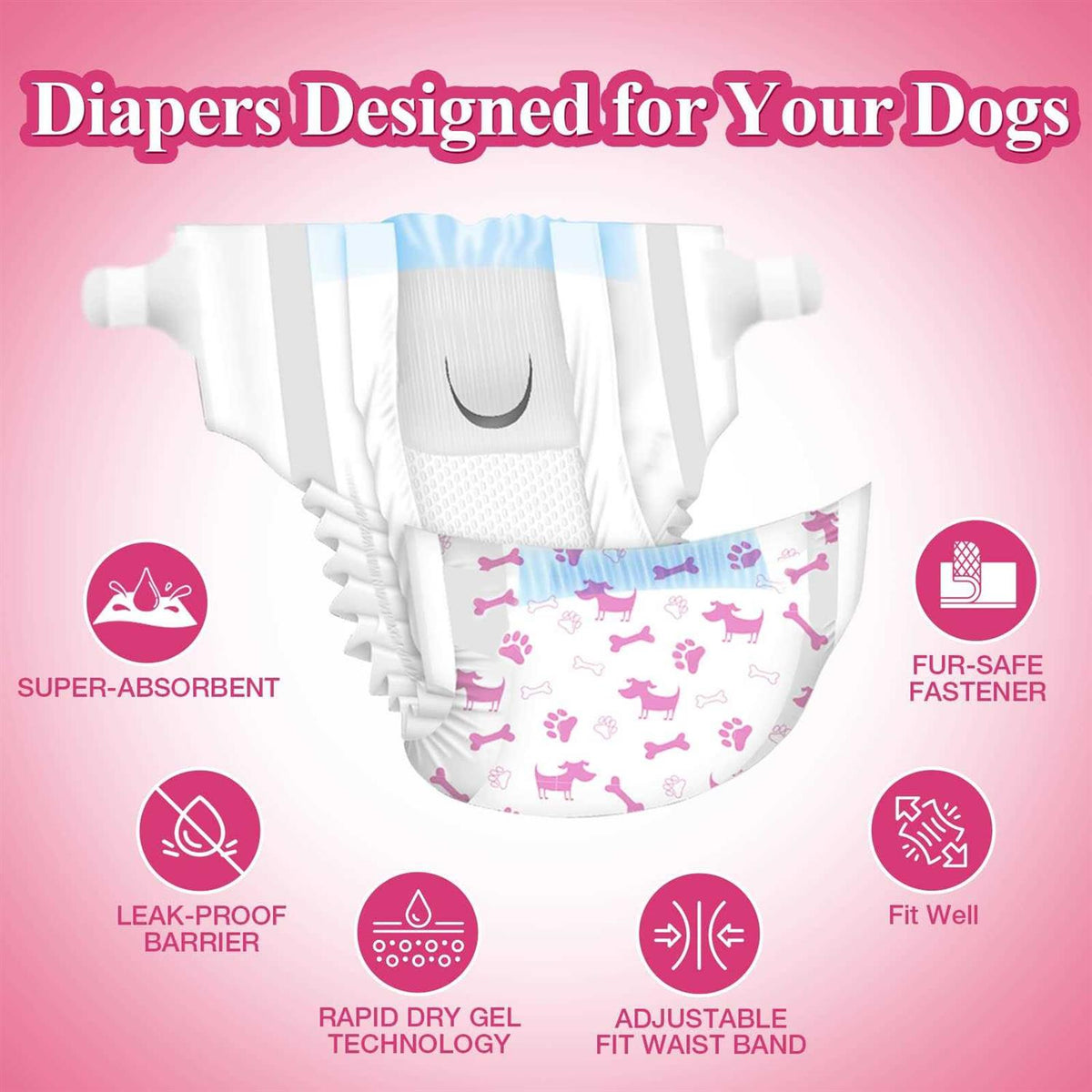 Super Absorbent Disposable Dog Diapers O336