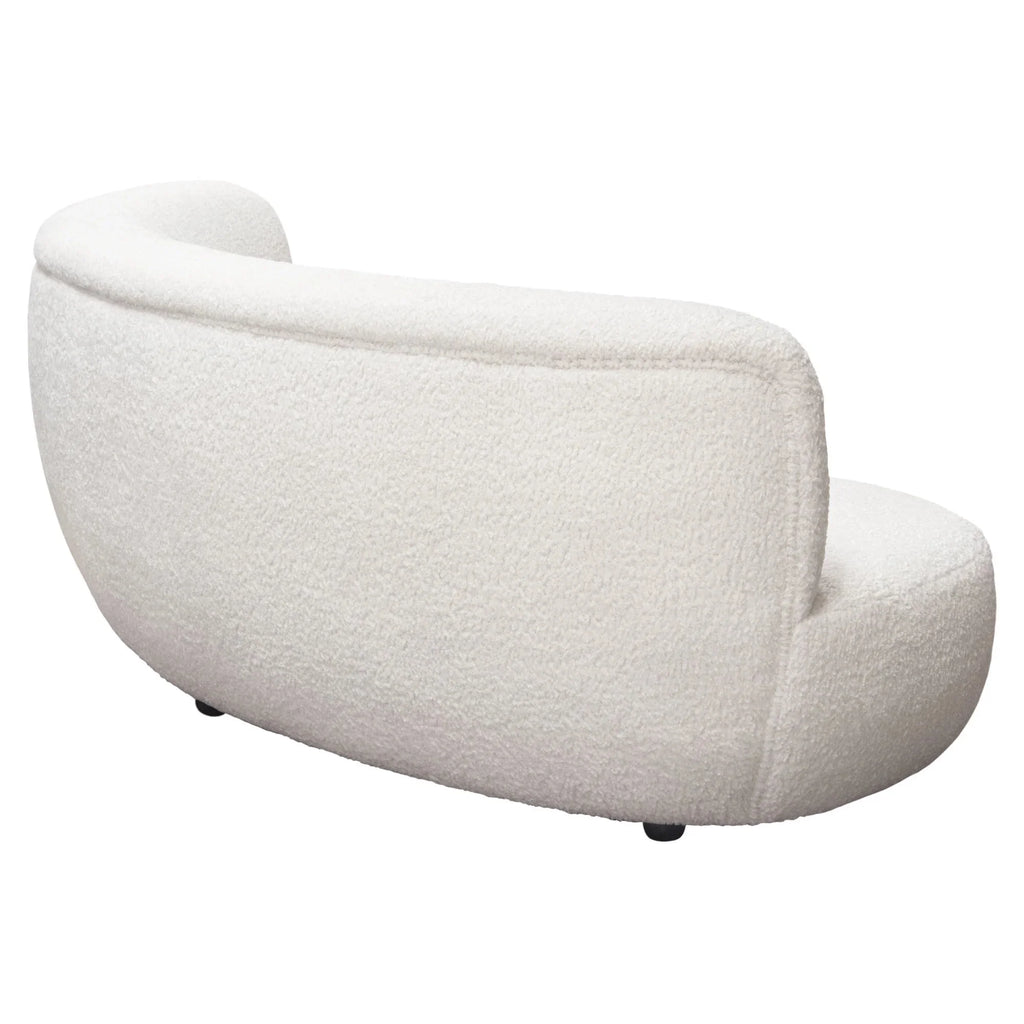White Faux Sheepskin Curved Sofa S562