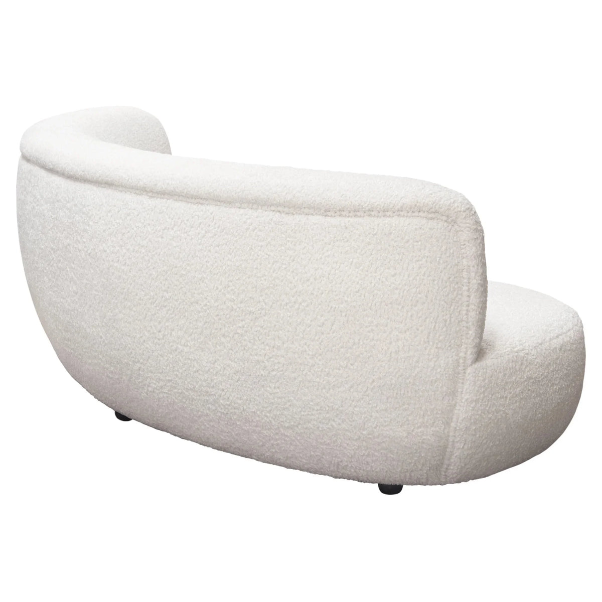 White Faux Sheepskin Curved Sofa S562
