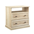 2-Drawer White Oak Nightstand K9362