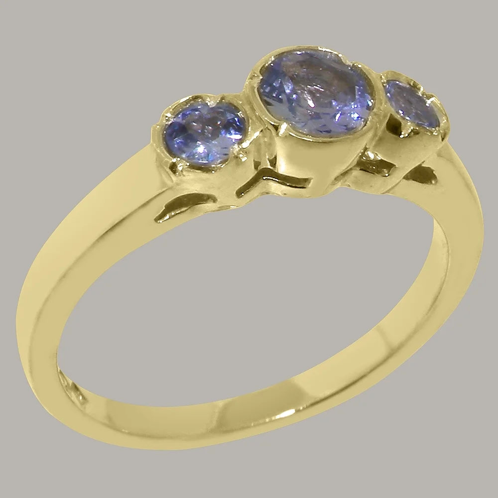 18k Yellow Gold Tanzanite Womens Ring O6630