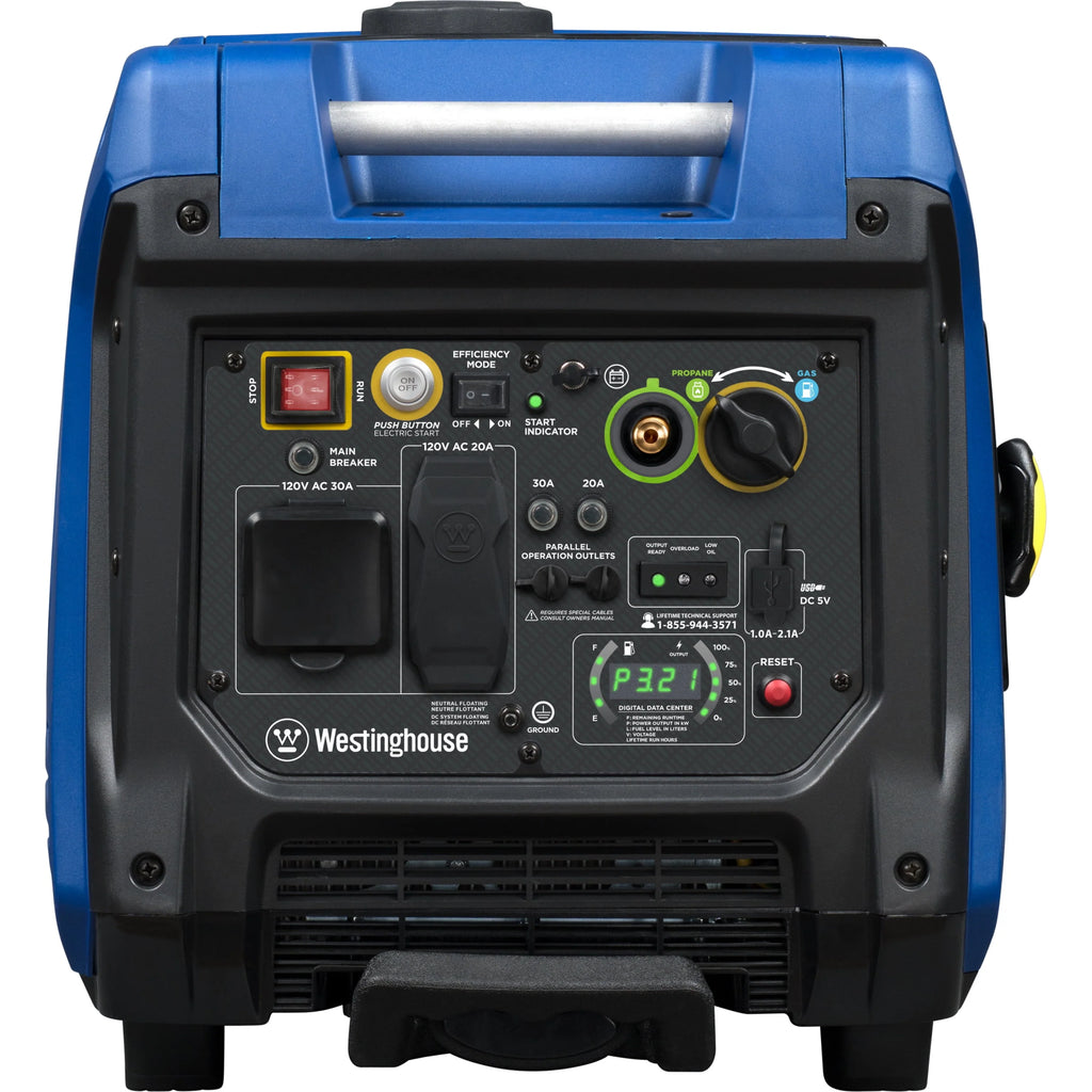 5000 Peak Watt Dual Fuel Portable Inverter Generator V9921