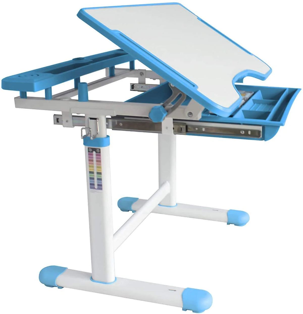 Height Adjustable Blue Kids Desk and Chair Set Z955