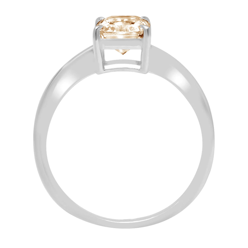 14k White Gold Morganite Engagement Ring Size 7.5 E8891