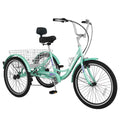 Tricycle 24" Wheels 7-Speed 3 Wheels Bike with Basket O784