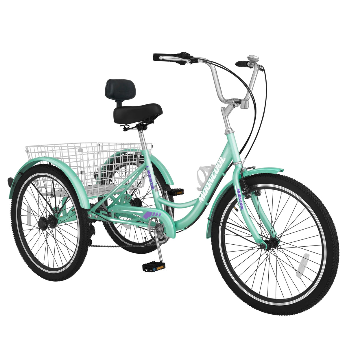 Tricycle 24" Wheels 7-Speed 3 Wheels Bike with Basket O784