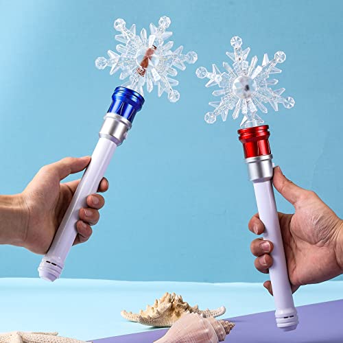 Light Up Snowflake Spinning Wand Q577