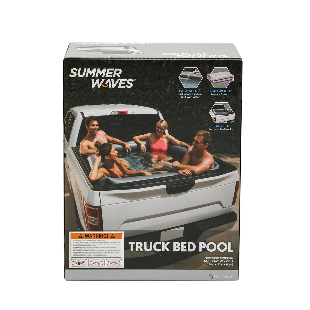 Gray Rectangular Inflatable Truck Bed Pool K461952