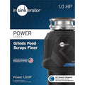 1 HP Continuous Feed Garbage Disposal X380