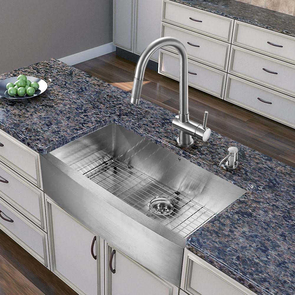 36-Inch Stainless Steel Kitchen Sink and Faucet Set E452