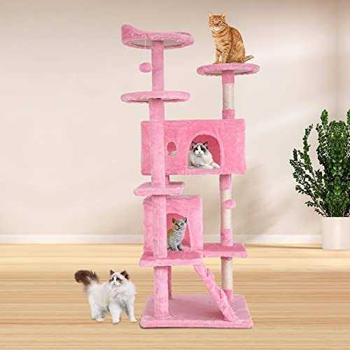 54in Cat Tree Tower with Scratching Posts K49145