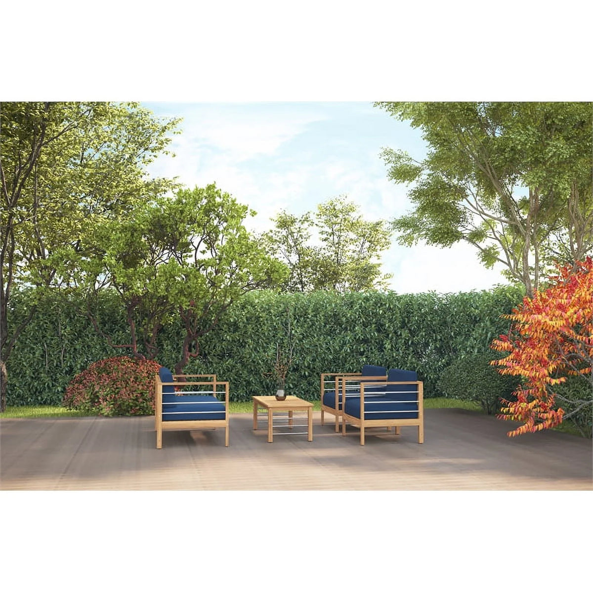Rectangular Teak Outdoor Coffee Table D267907