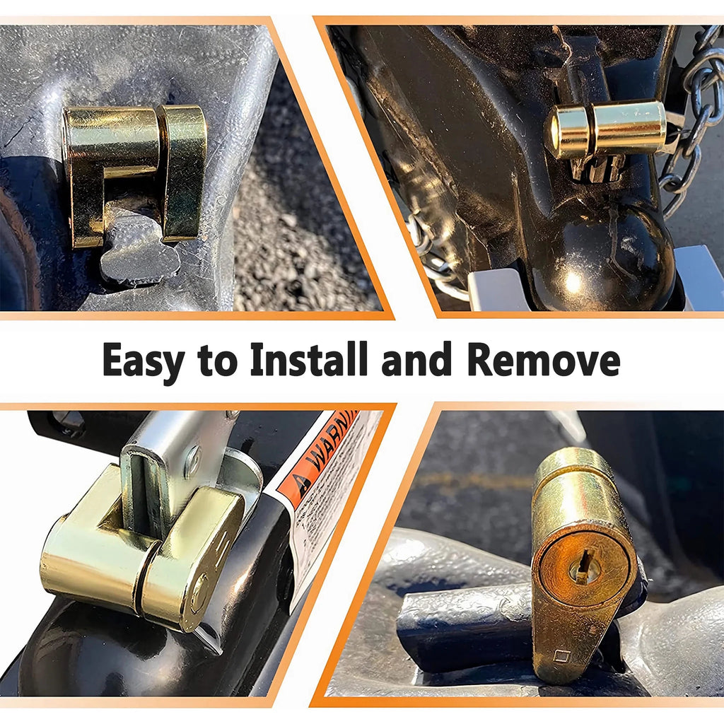 Trailer Hitch Security Lock Set with Pin Lock, Share 2 Keys R754679