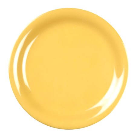 Yellow 6 1/2x22 Narrow Rim Plate, Pack of 6 X835
