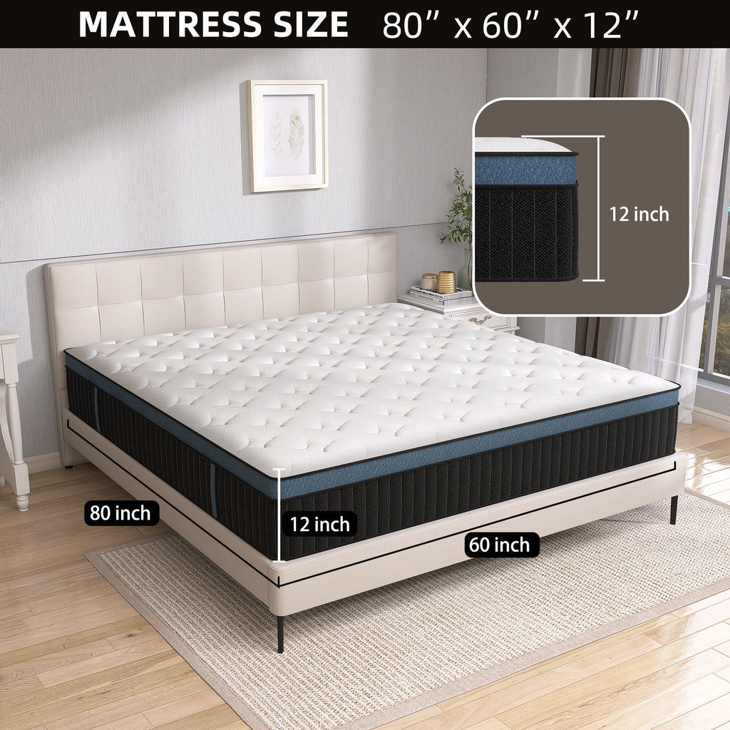 Queen 12 inch Hybrid Mattress T297