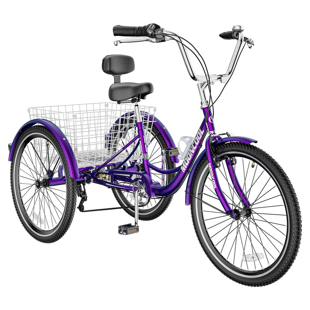 20'' 24 3 Wheel 7 Speed Adult Tricycles with Big Basket F283