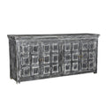 Gray 4 Door Solid Wood Sideboard Q815