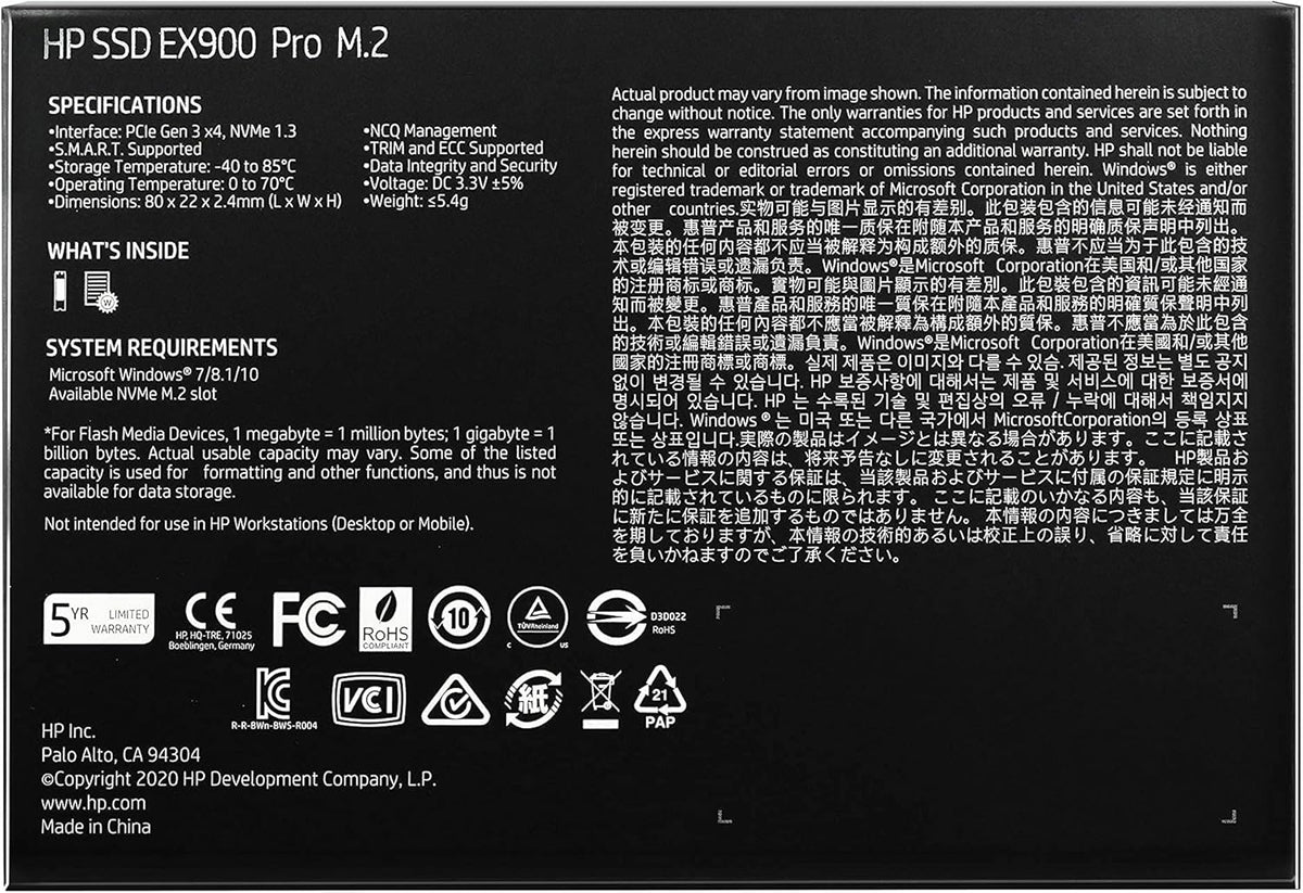 1TB NVMe Internal PC SSD E373104