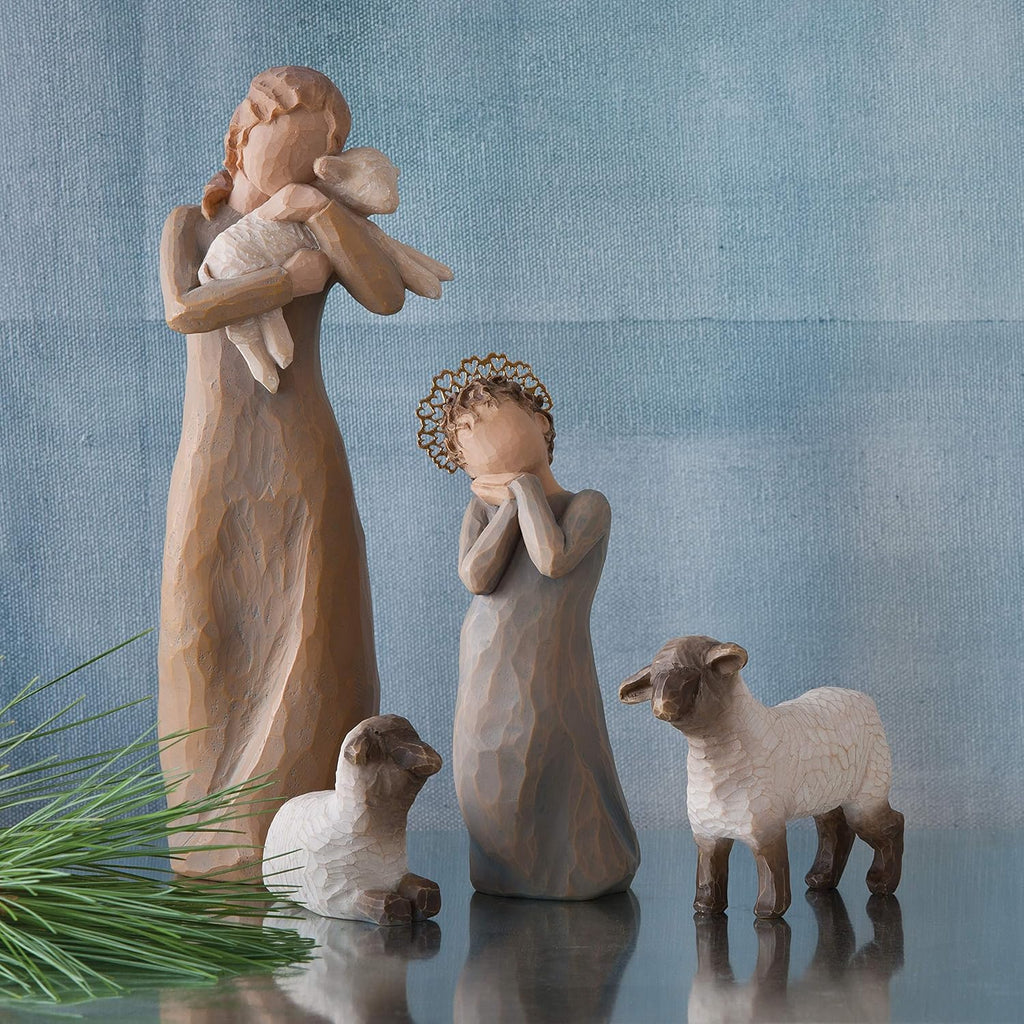 3-piece set hand-painted nativity figures U774