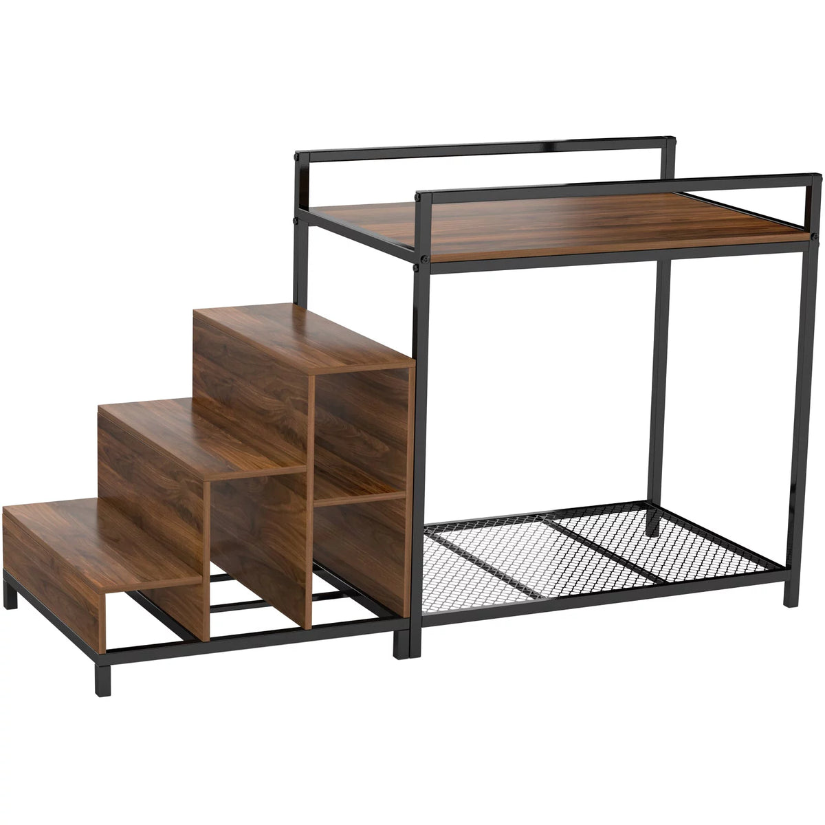 Dog Bunk Bed Elevated with Non-slip Pad and Storage K762834
