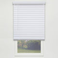 White Cordless PVC Faux Wood Blind 71.75 in. W x 48 in. L P520452