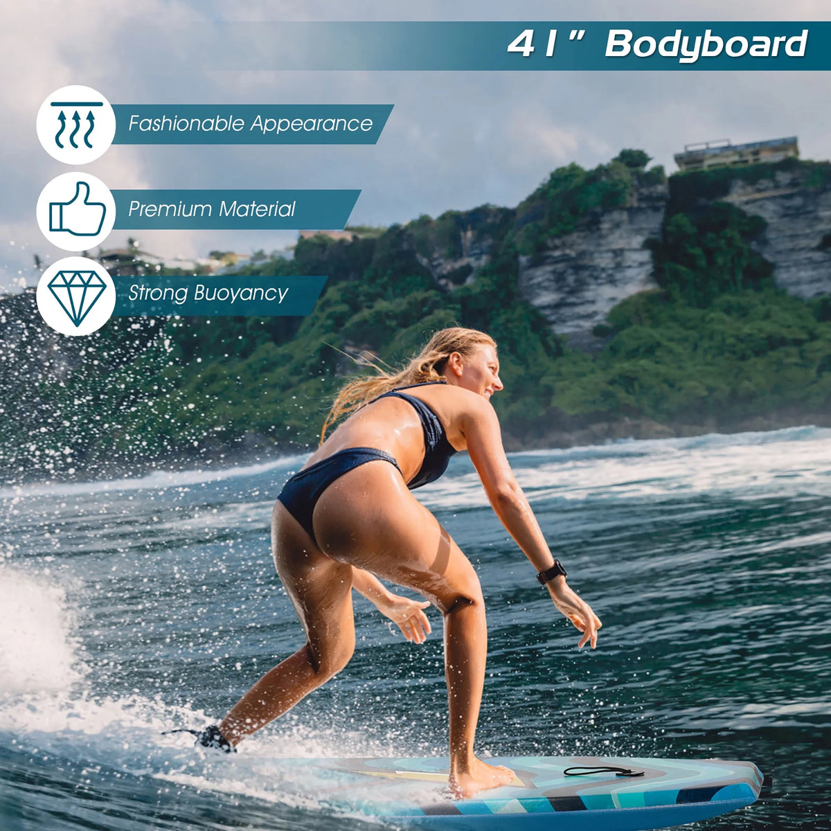 Surfboard Bodyboard with Wrist Leash Y6369