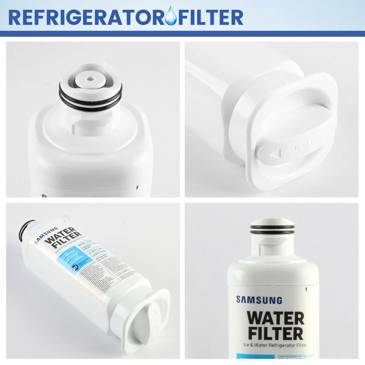 Refrigerator Water Filter Replacement Pack of 2 H98446