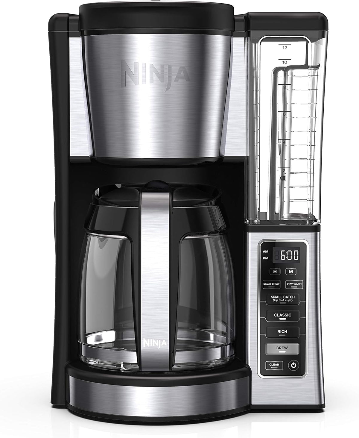 12-cup Glass Carafe Black Stainless Steel Programmable Brewer T3251
