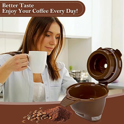 Single Serve Ground Coffee Brew Basket Replacement Parts Reusable Coffee Filter Brown (1 Pack) K65028
