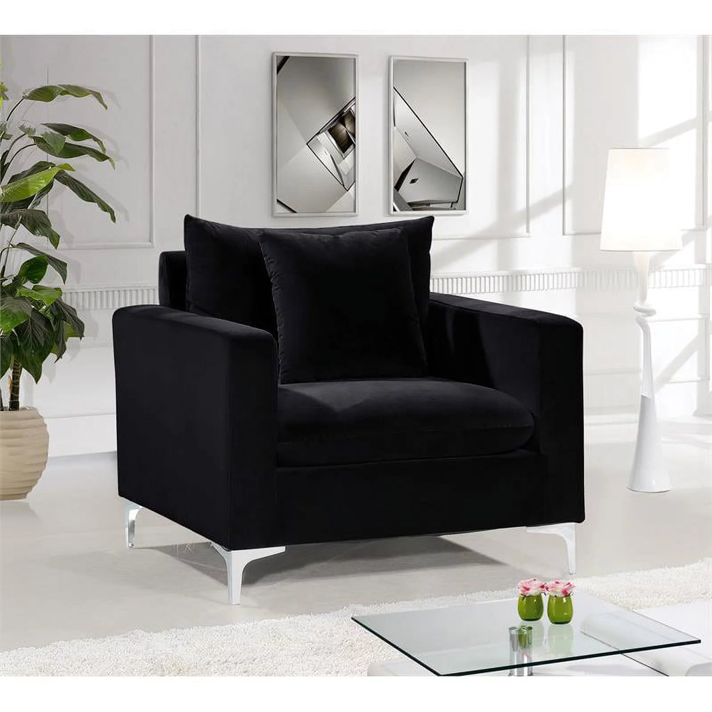 Velvet Accent Chair and Loveseat O655