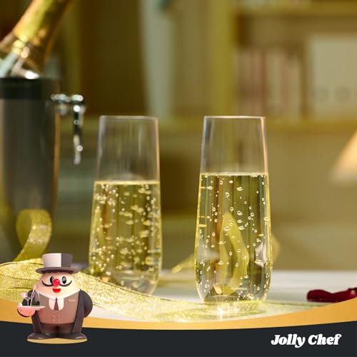 24 Pack 9 Oz Clear Plastic Champagne Flutes J251