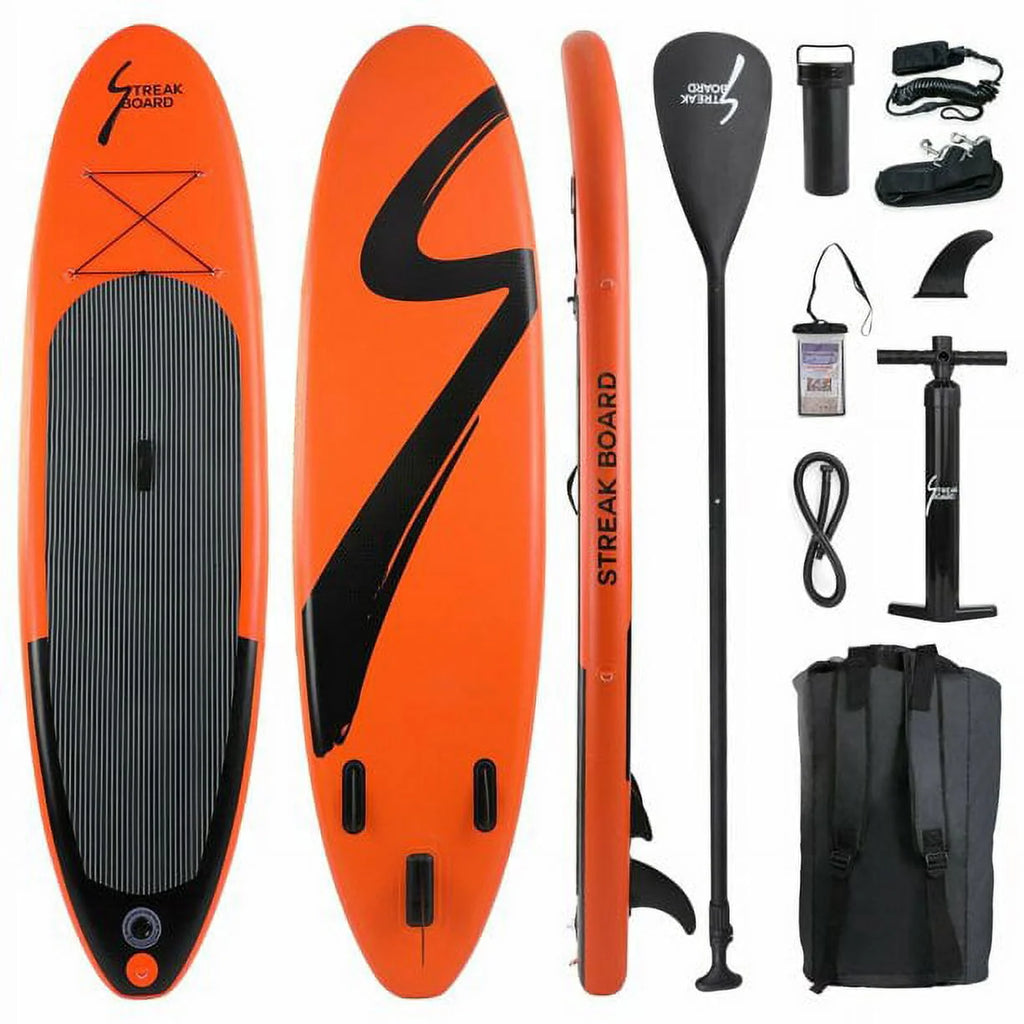10' Inflatable Stand Up Paddle Board with Paddle, Leash, Pump & Backpack L260