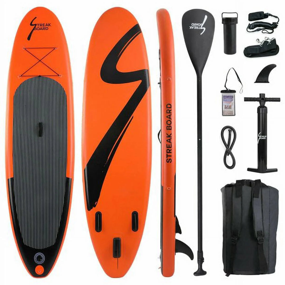 10' Inflatable Stand Up Paddle Board with Paddle, Leash, Pump & Backpack L260
