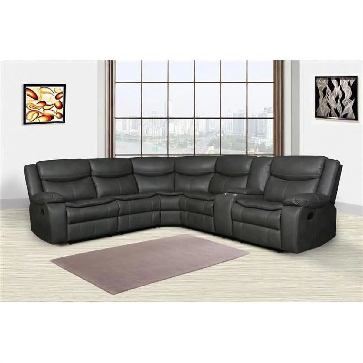 Gray Reclining Sectional Z433249