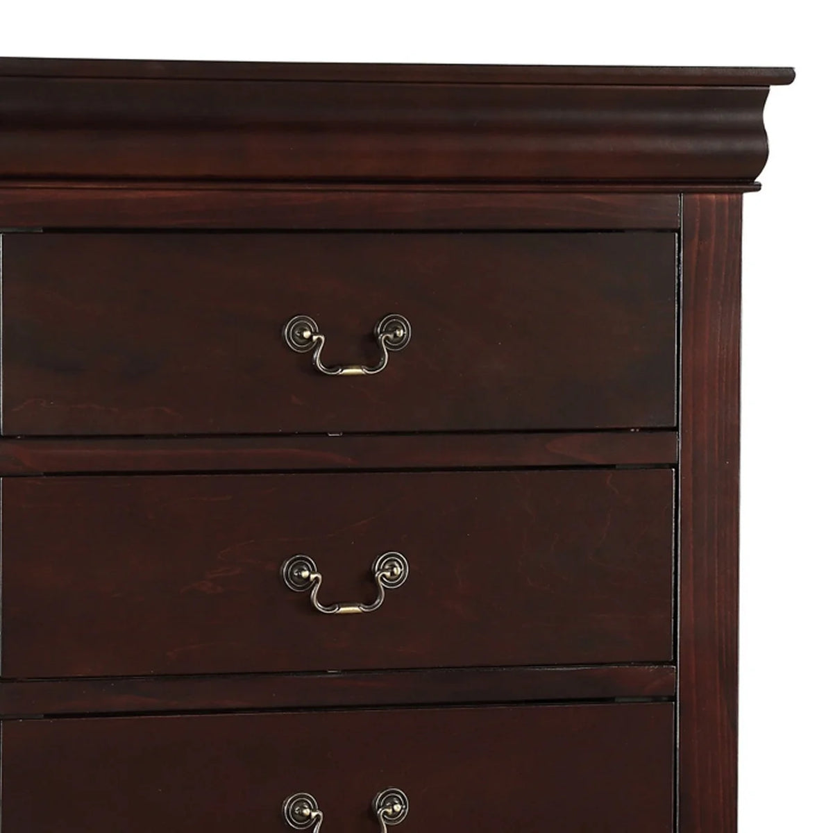 48 Inch Tall 5 Drawer Brown Wood Dresser J348327