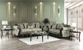 Gray & Espresso Chenille Sofa and Loveseat L8030