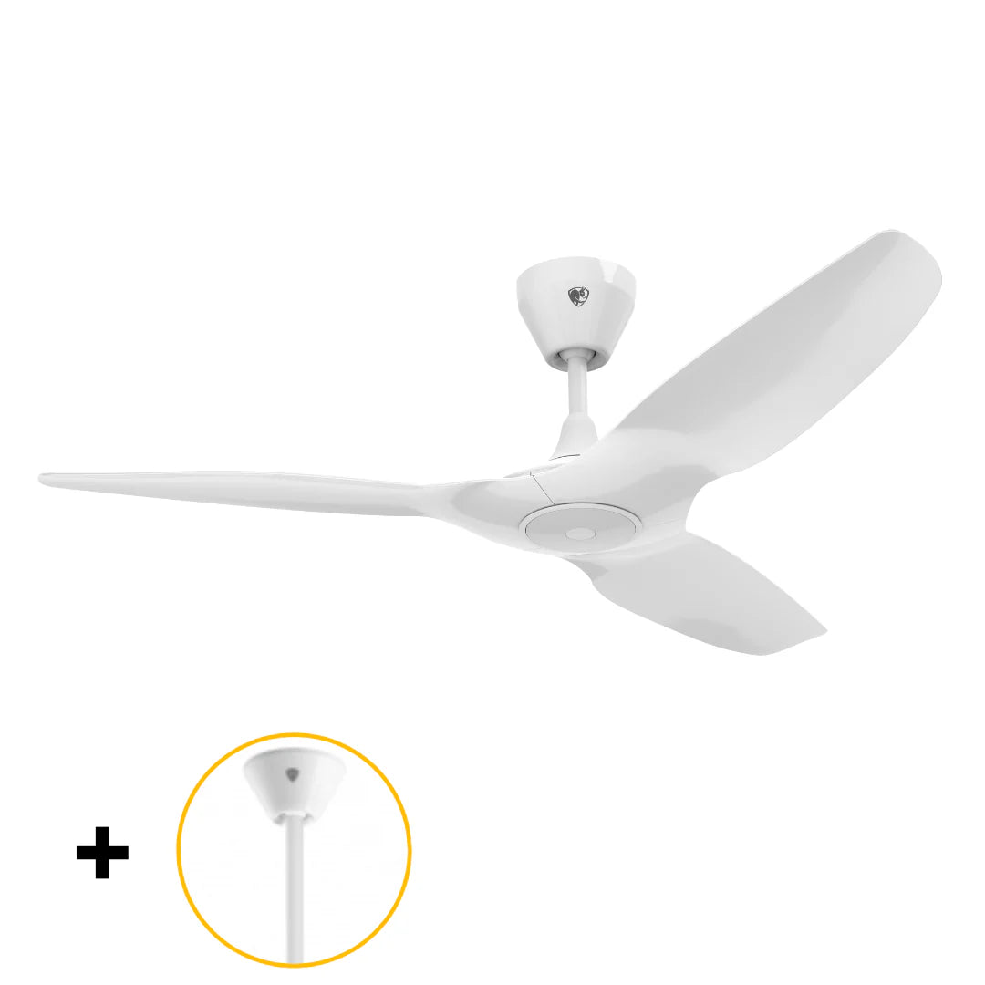 White Ceiling Fan with Downrod B5894