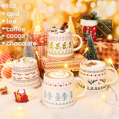 Set of 4 Christmas Mugs 14 Oz M2321
