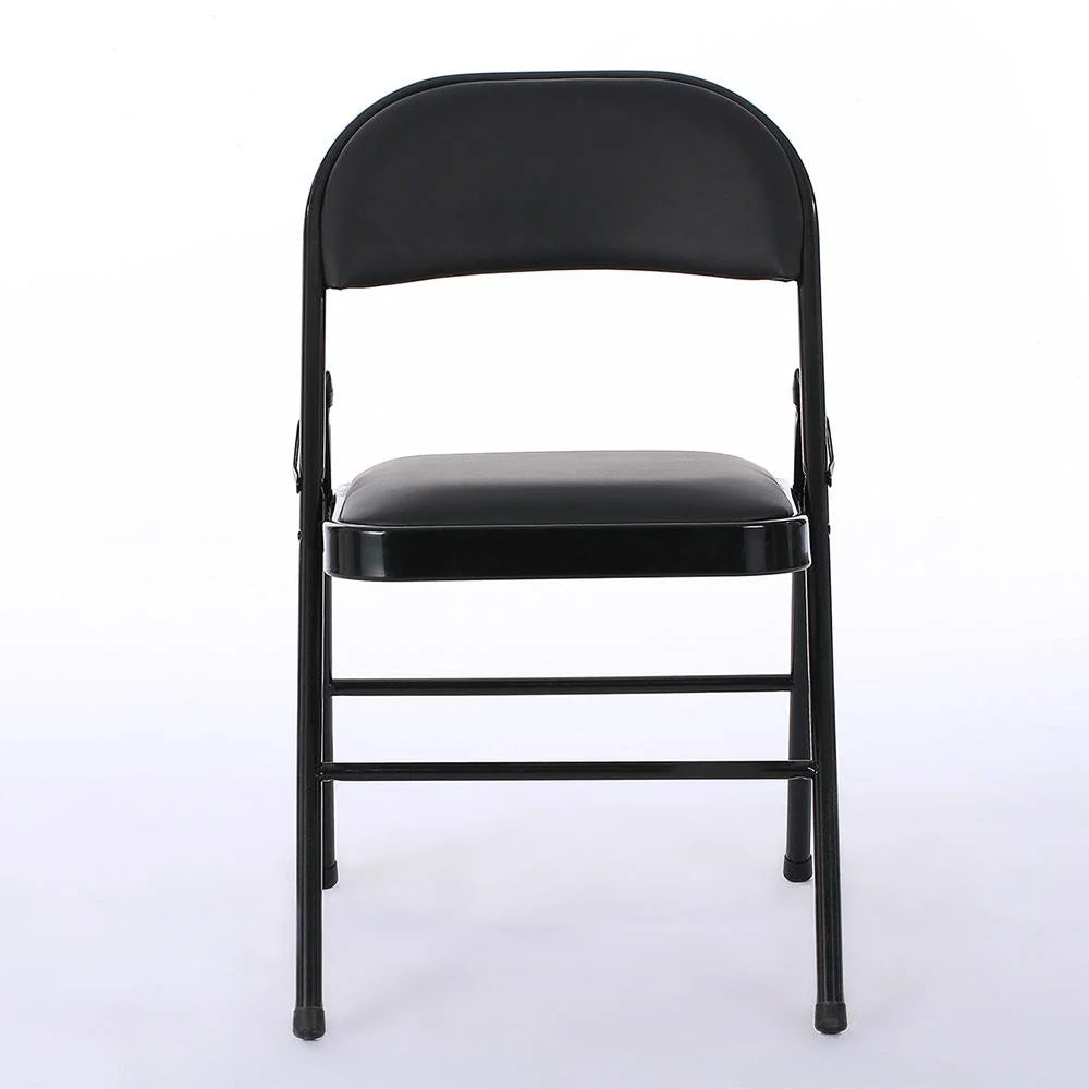 Black Leather Folding Conference Chairs Y426264