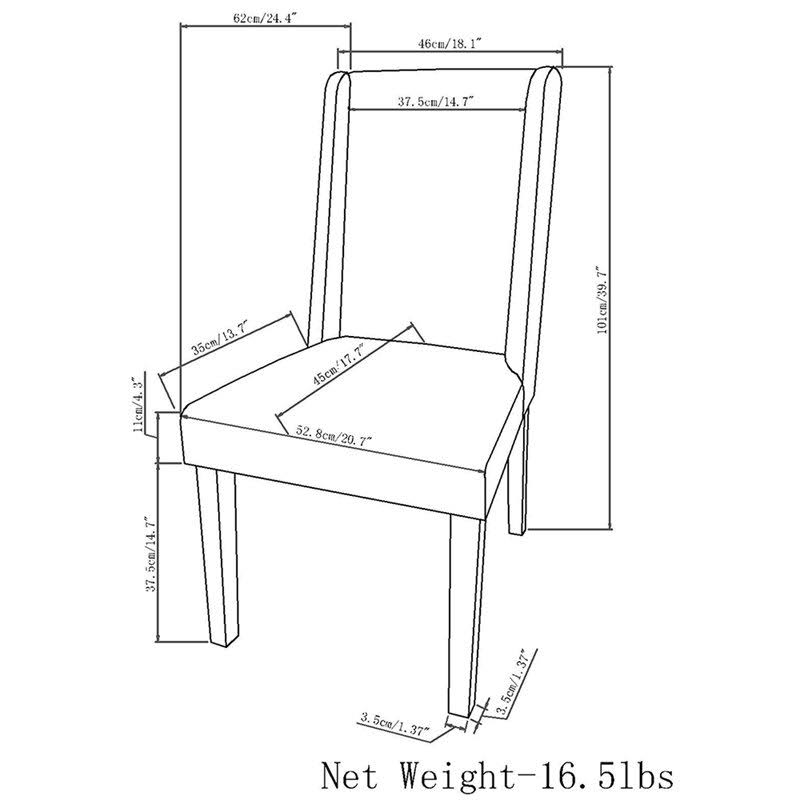 Slate Grey Dining Chair Set of 2 I821642