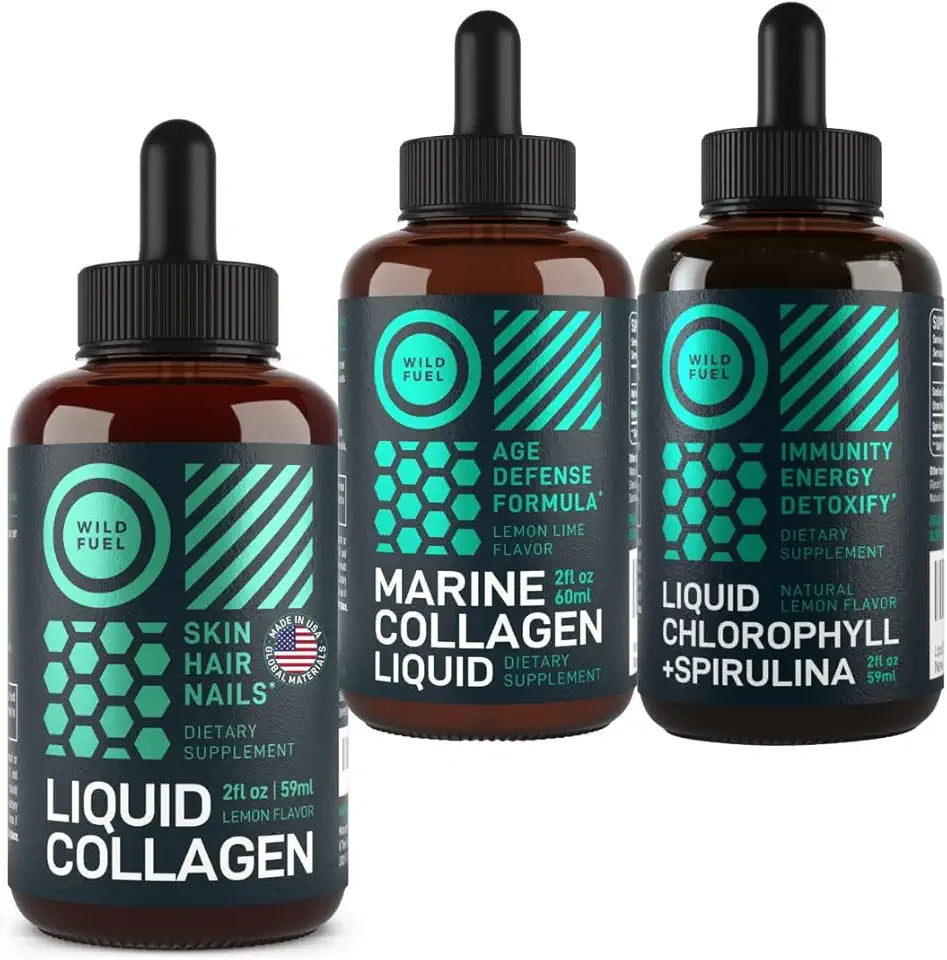 Liquid Collagen and Liquid Chlorophyll Beauty and Wellness Bundle C497519