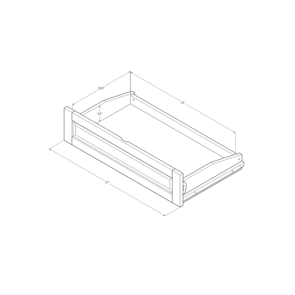 Butternut Futon Set with Storage Drawers and Mattress M1781