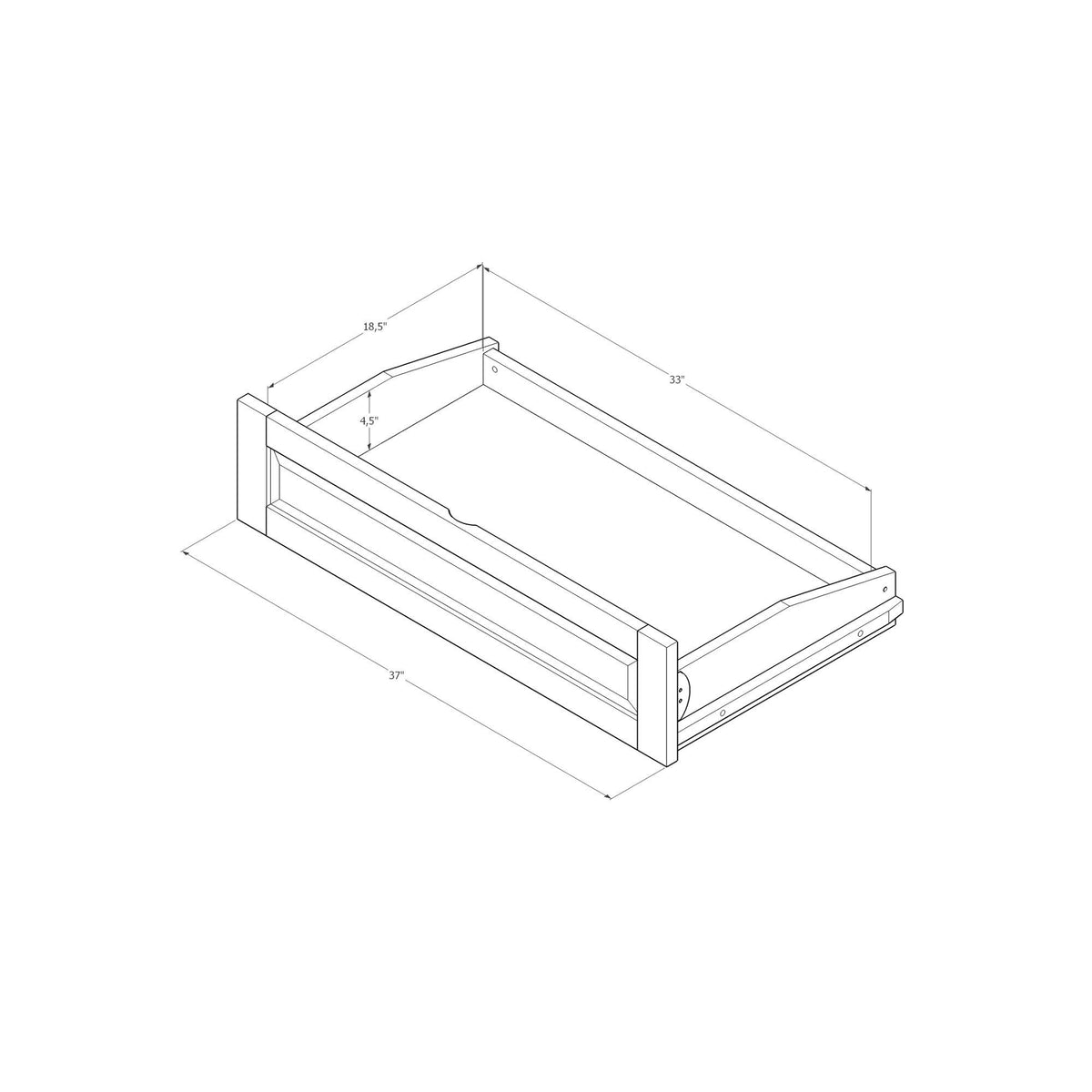 Butternut Futon Set with Storage Drawers and Mattress M1781
