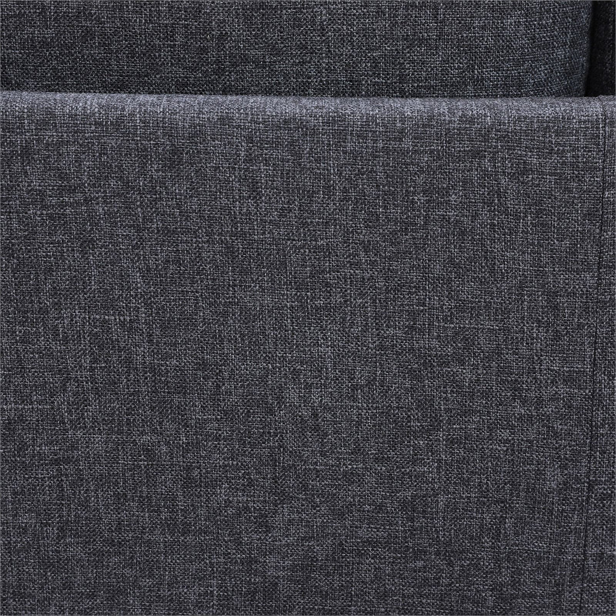 Black Grey Linen 2 Piece Sectional Sofa F909210
