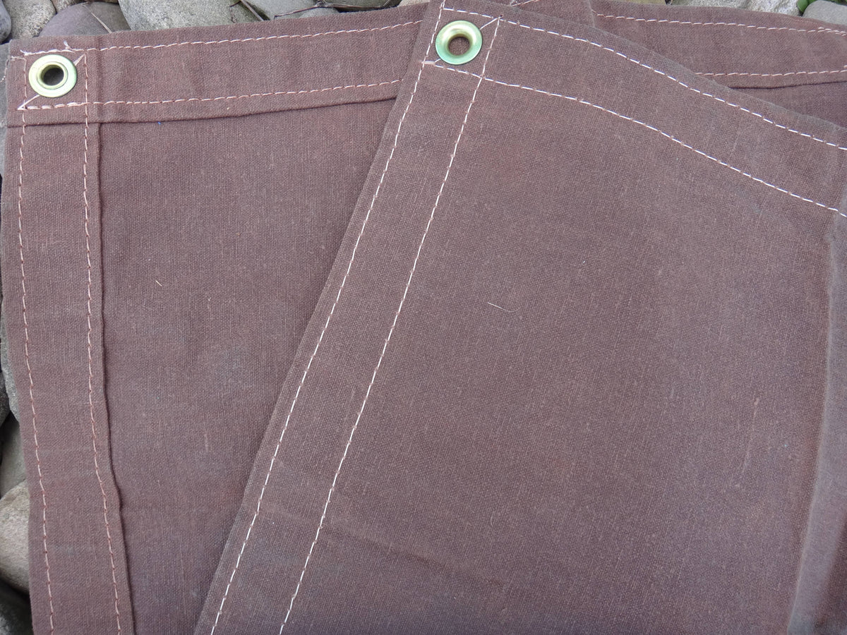 16 ft. x 16 ft. Brown 12 oz. Canvas Tarp P9985