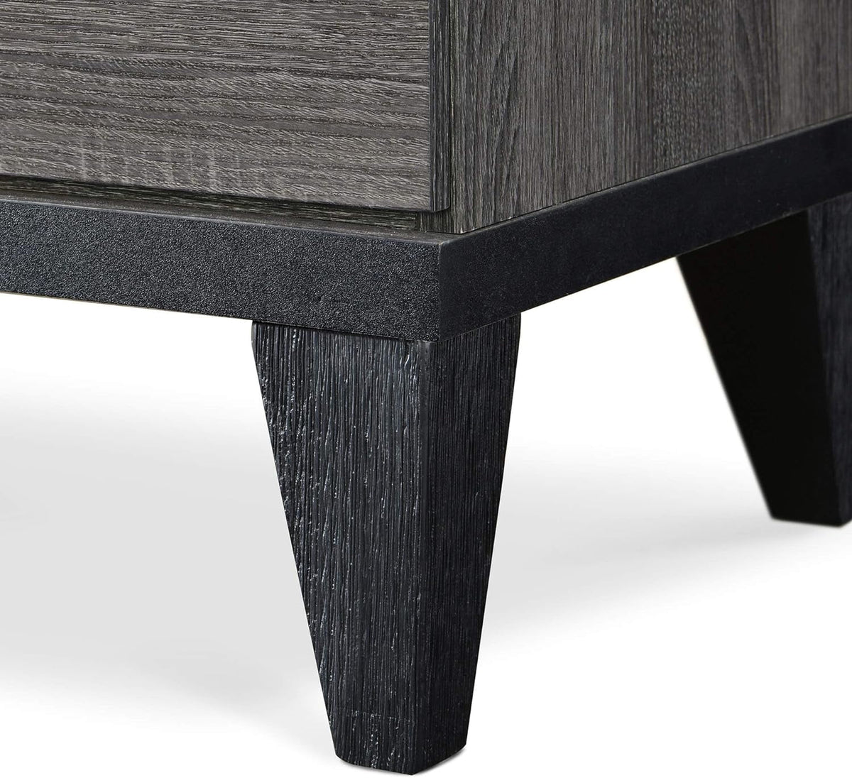 2 Drawer Gray Marble Top Side Table N906533