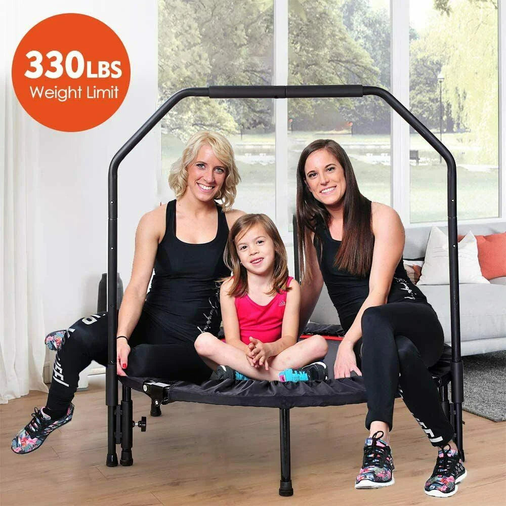 40 Foldable Mini Trampoline with Handrail R533786